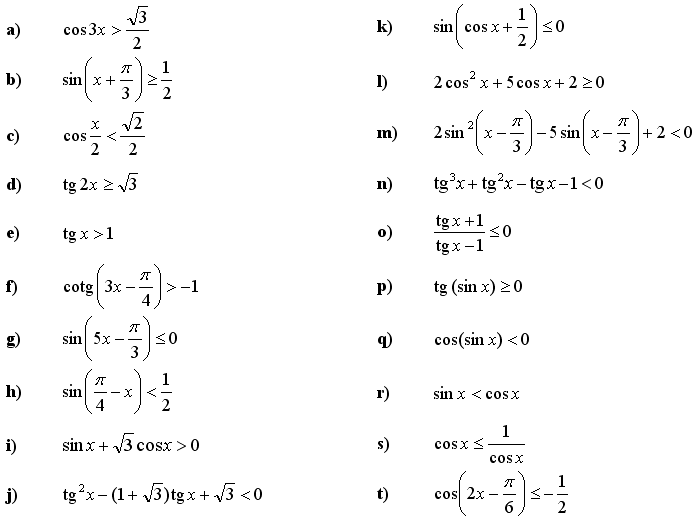 Goniometrické rovnice a nerovnice - Příklad 4 - Zadání